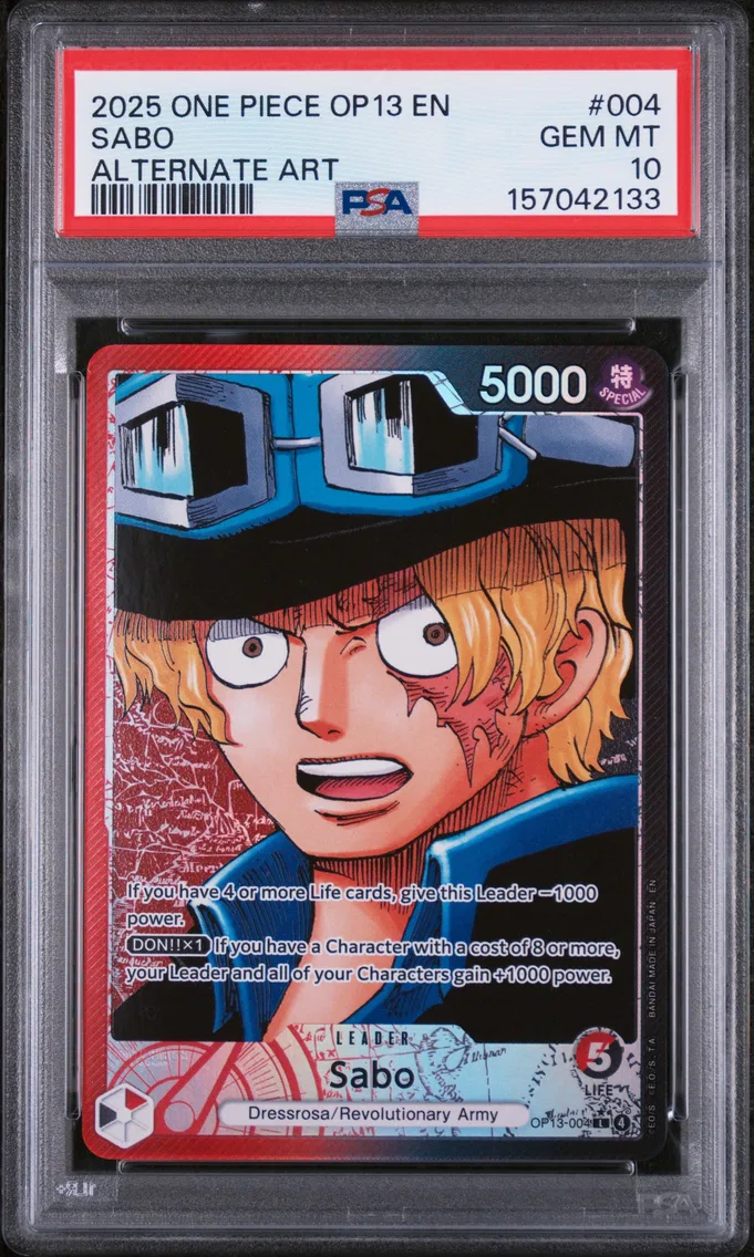 2025 #004 Sabo PSA 10 One Piece OP13-Carrying on His Will