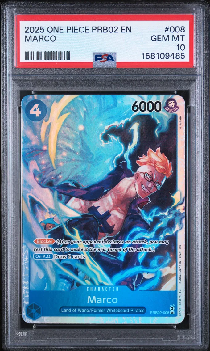 2025 #008 Marco PSA 10 One Piece PRB02-Premium Booster -One Piece Card the Best- Vol.2