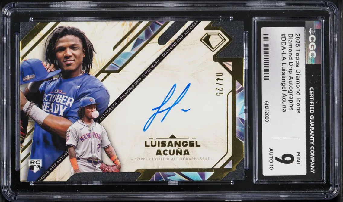 2025 Topps Diamond Icons Drip Luisangel Acuna ROOKIE AUTO /25 #DDA-LA CGC 9 MINT