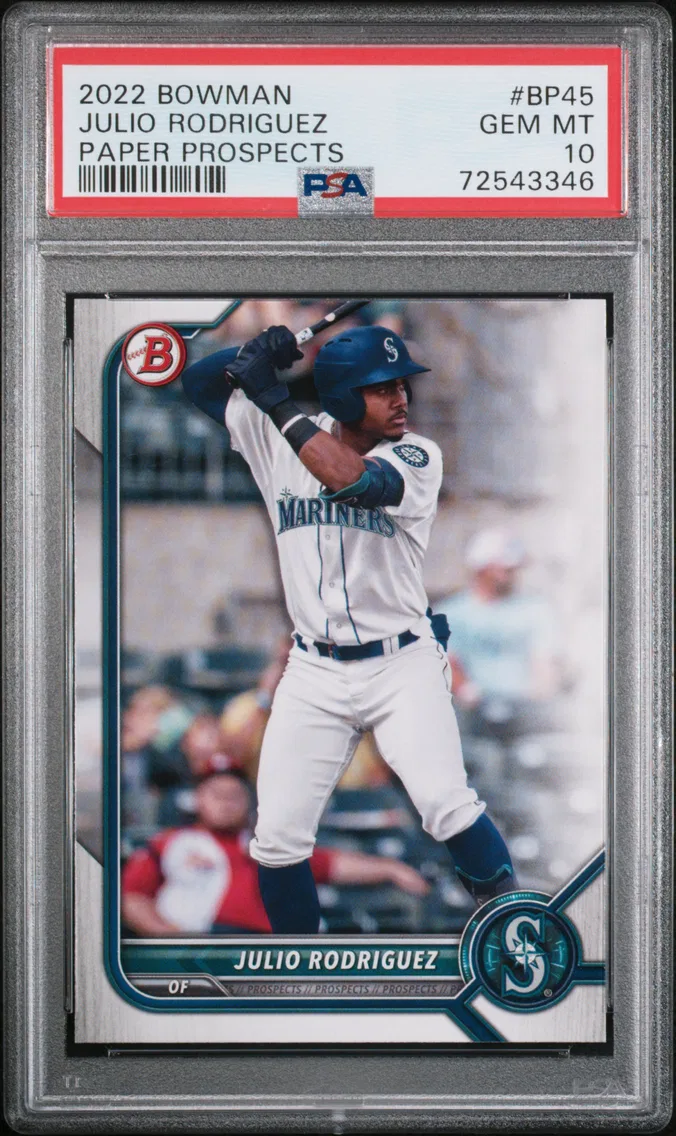 2022 #BP45 Julio Rodriguez PSA 10 Bowman Paper Prospects