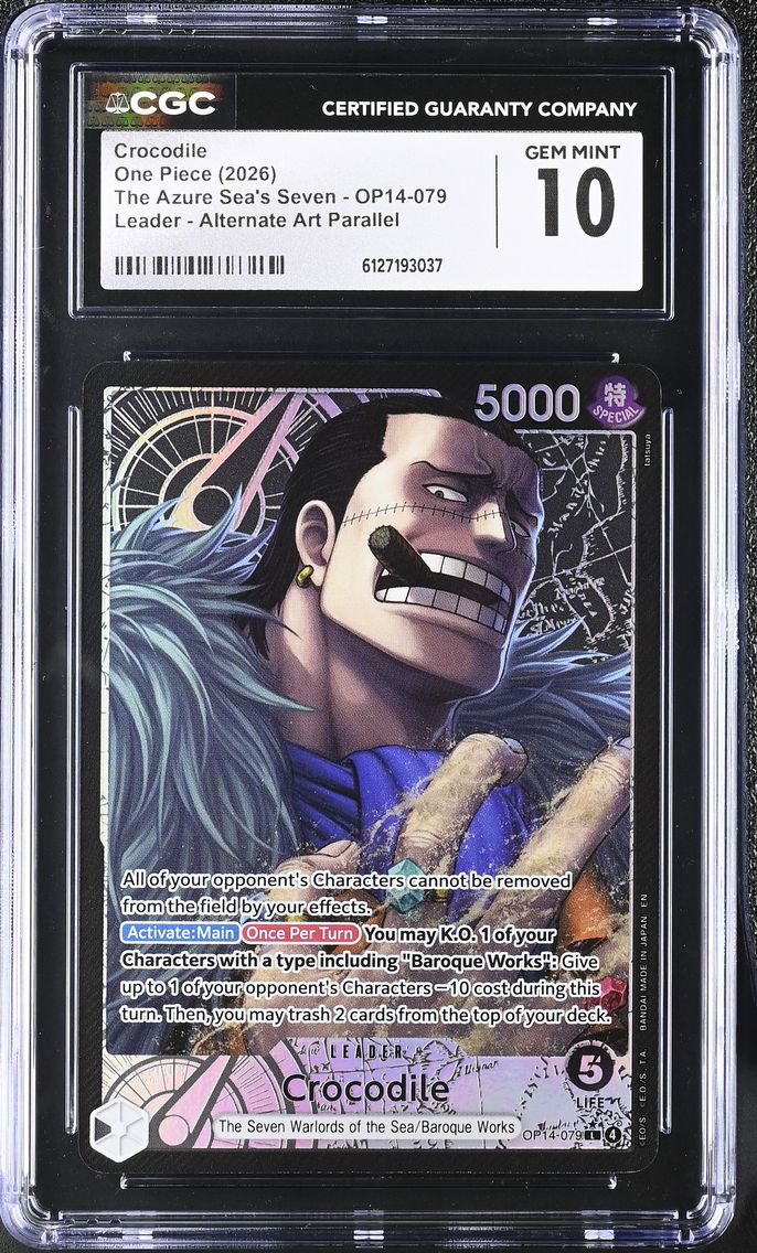 2026 #OP14-079 Crocodile CGC 10 The Azure Sea's Seven (OP14-EB04) - English