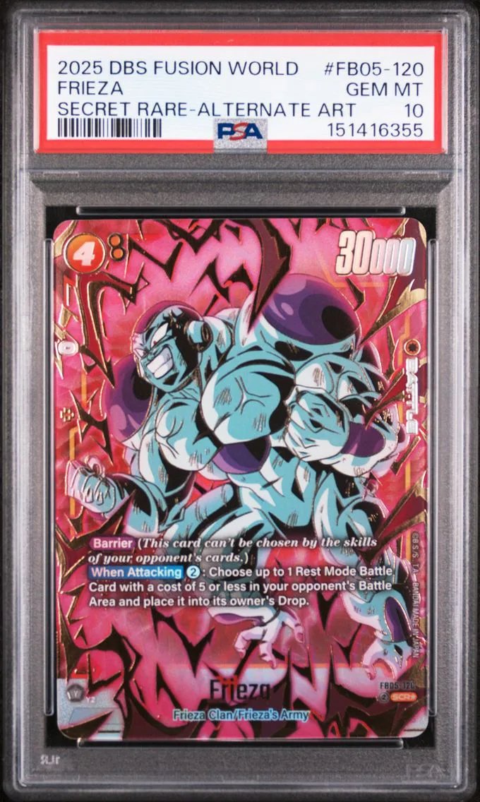 2025 #FB05-120 Frieza PSA 10 Dragon Ball Super Card Game Fusion World New Adventure