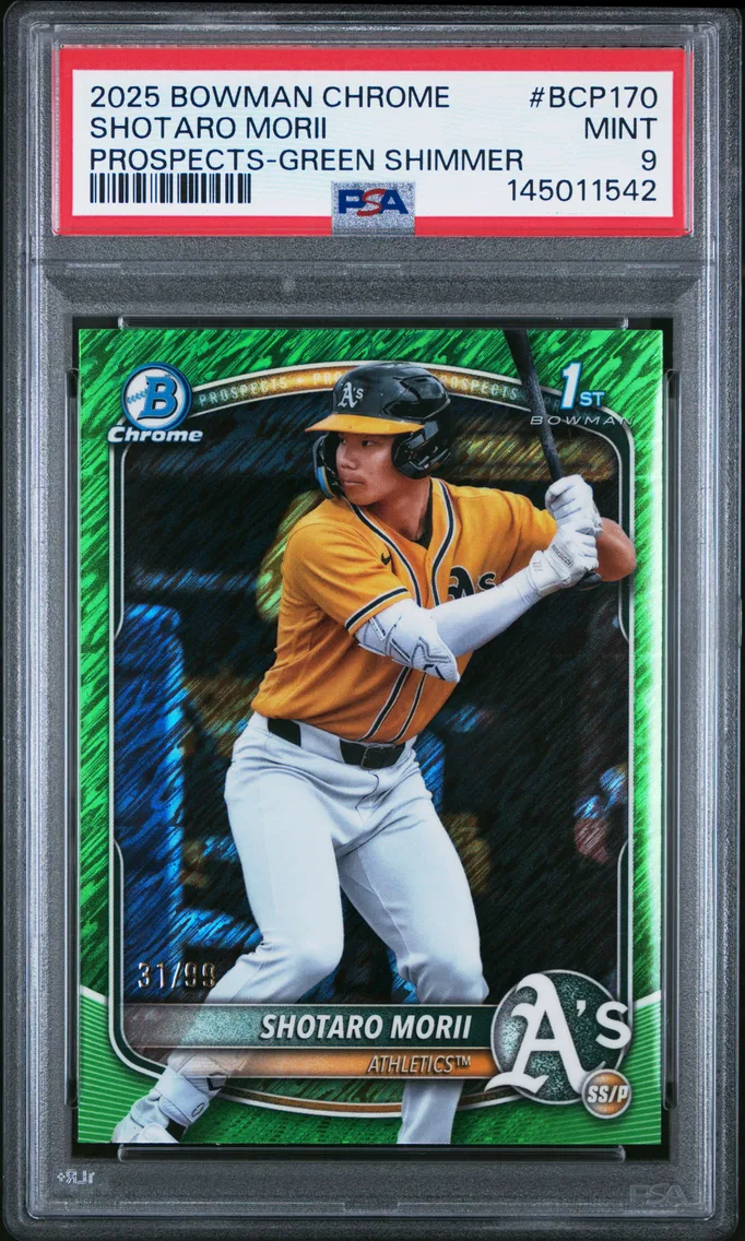 2025 #BCP170 Shotaro Morii PSA 9 Bowman Chrome Prospects