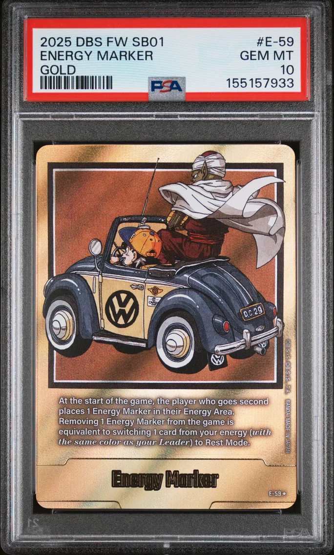 2025 #E-59 Energy Marker PSA 10 Dragon Ball Super Card Game Fusion World Manga Booster 01