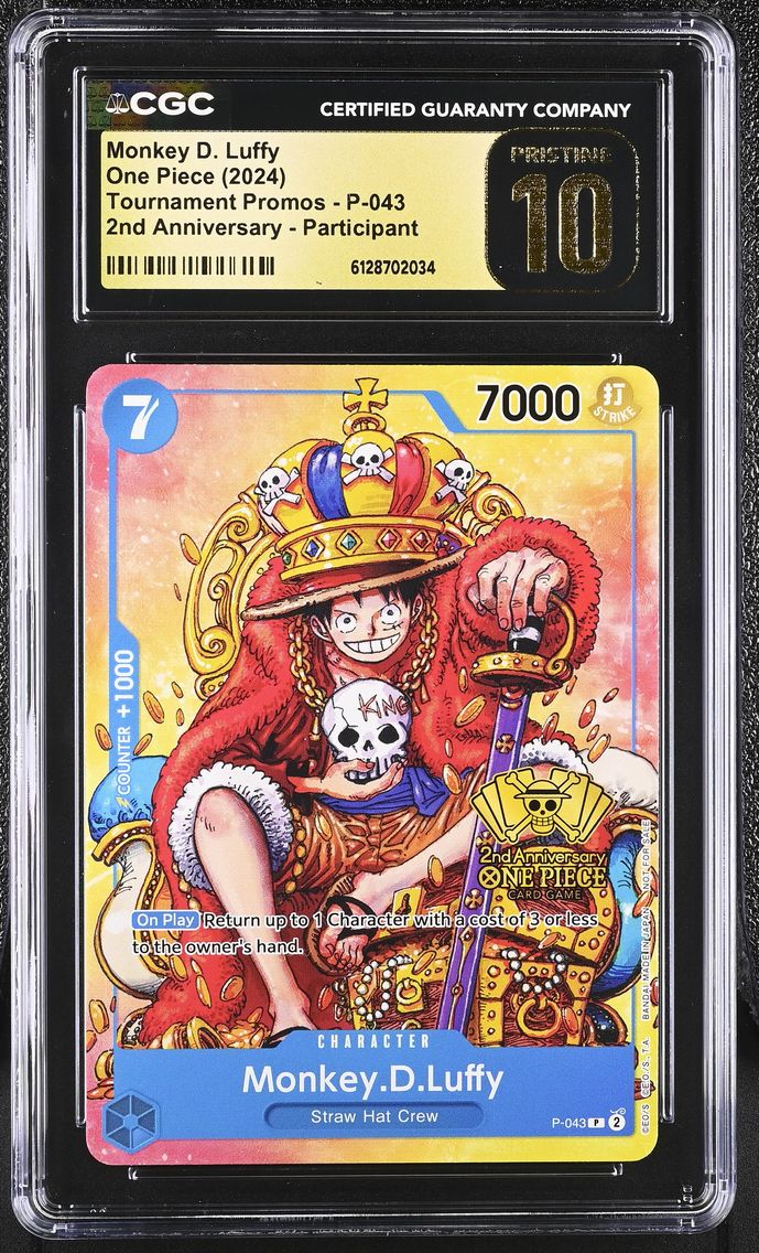 2024 #P-043 Monkey D. Luffy CGC 10 Pristine Tournament Promos - English