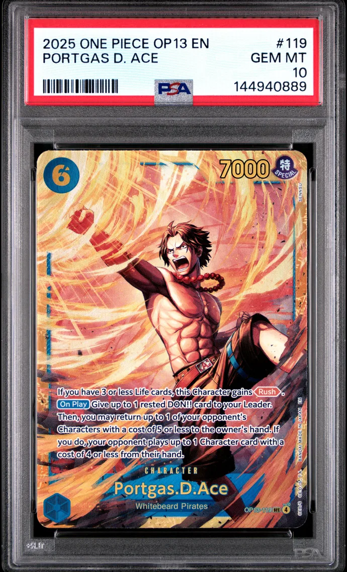 2025 #119 Portgas D. Ace PSA 10 One Piece OP13-Carrying on His Will
