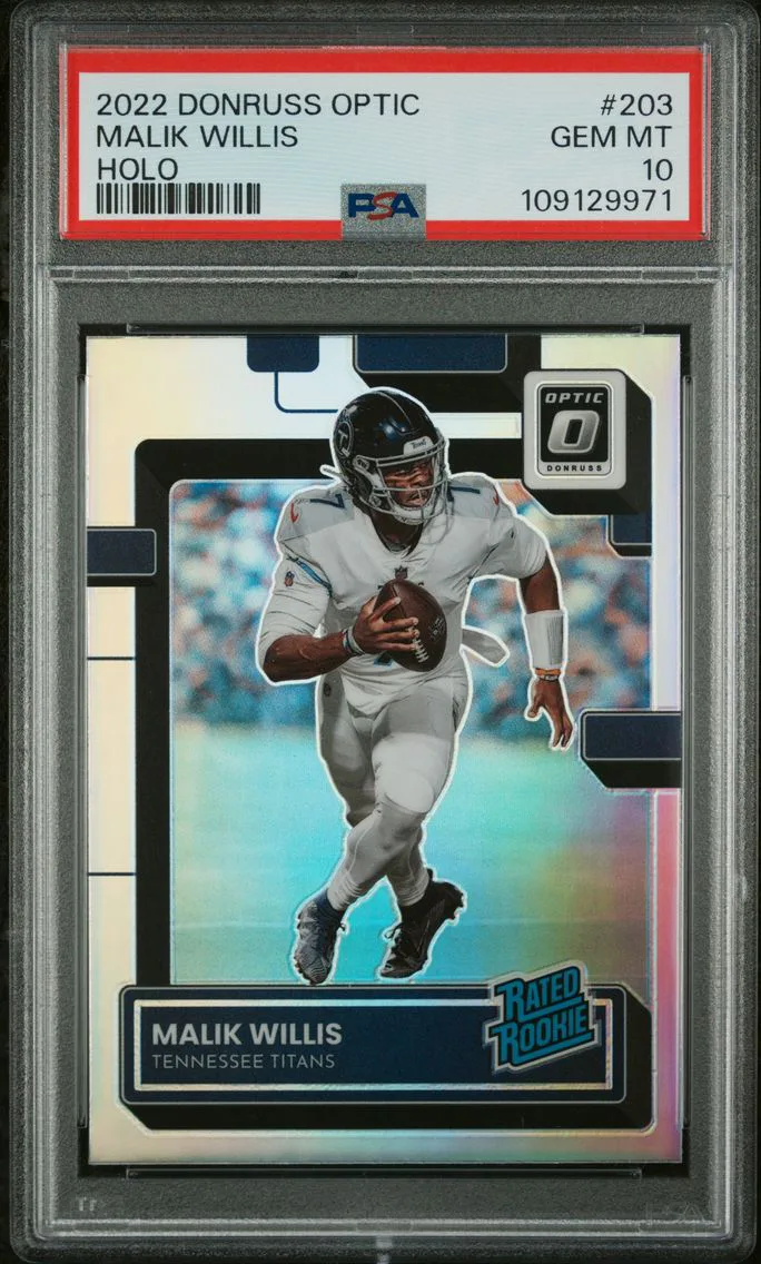 2022 #203 Malik Willis PSA 10 Panini Donruss Optic