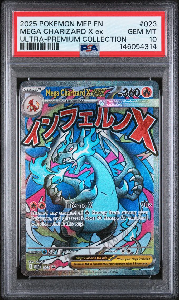 2025 #023 Mega Charizard X EX PSA 10 Mep EN-Me Black Star Promo