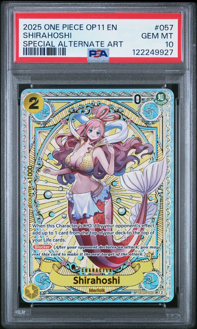 2025 #057 Shirahoshi PSA 10 One Piece OP11-A Fist of Divine Speed