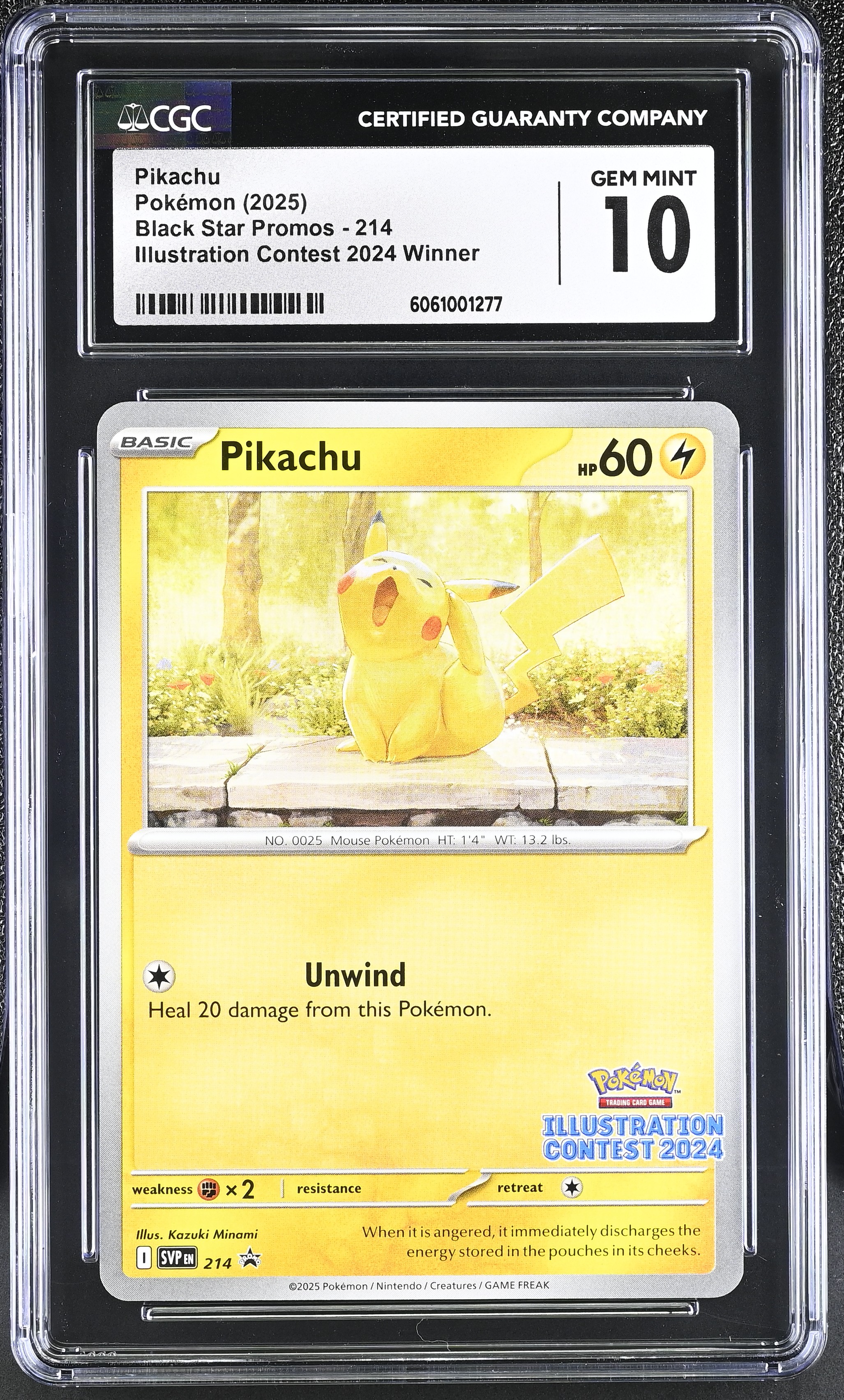 2025 #214 Pikachu CGC 10 Black Star Promos - Scarlet & Violet Svp En - English