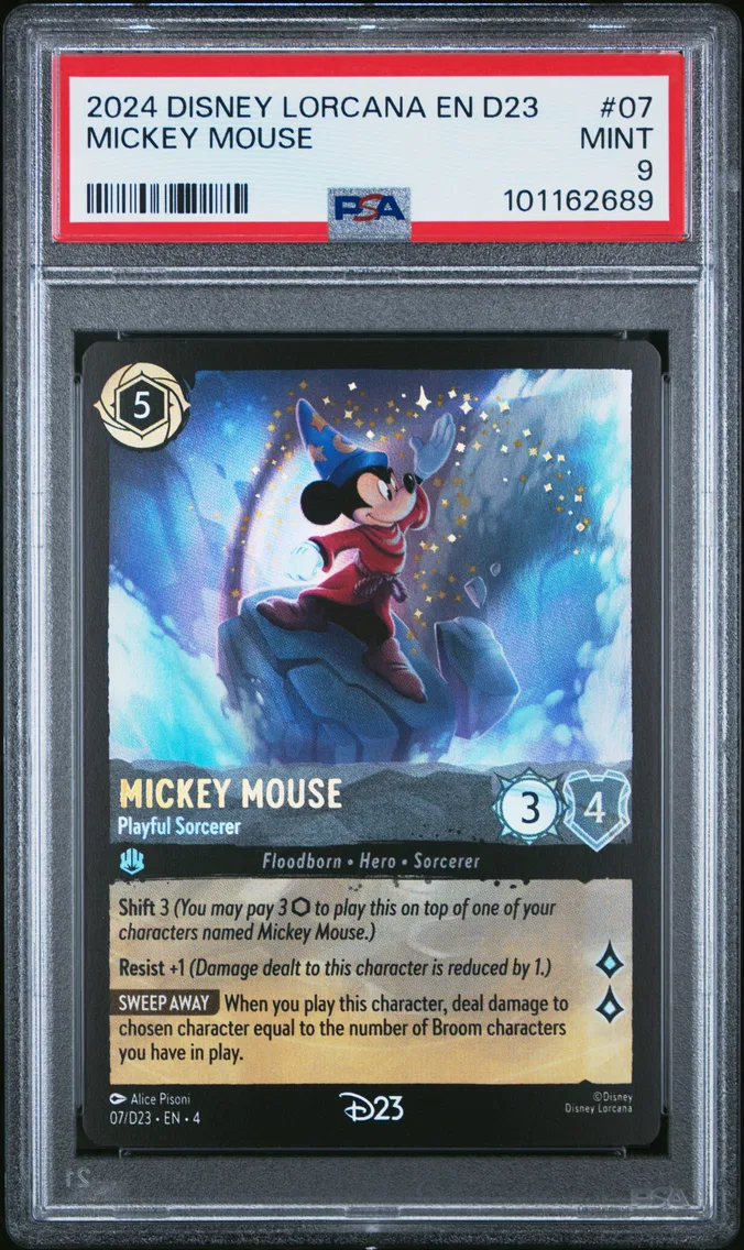 2024 #07 Mickey Mouse - Playful Sorcerer PSA 9 Disney Lorcana EN D23-D23 Expo Promo