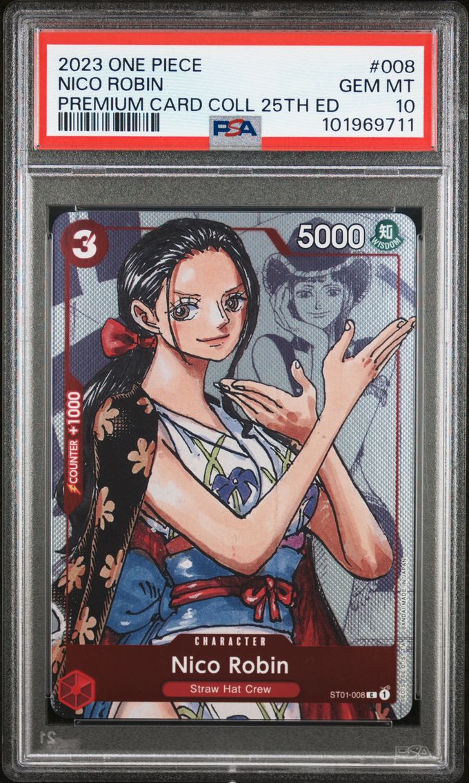 2023 #008 Nico Robin PSA 10 One Piece Premium Bandai Premium Card Collection 25th Edition