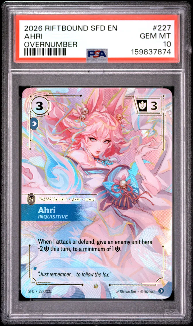 2026 #227 Ahri - Inquisitive PSA 10 Riftbound: League of Legends Sfd-Spiritforged