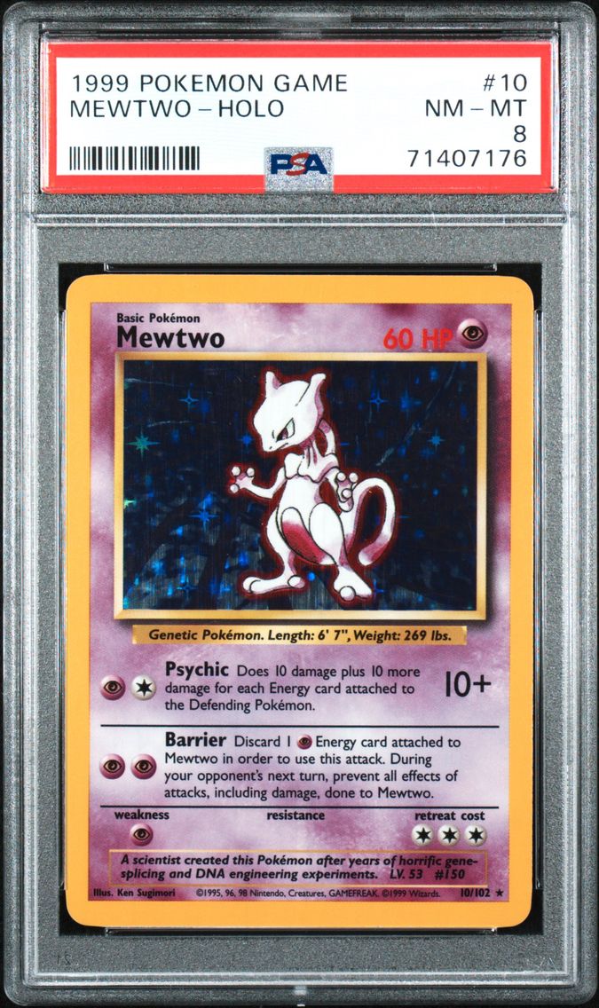 1999 #10 Mewtwo-Holo PSA 8 Game