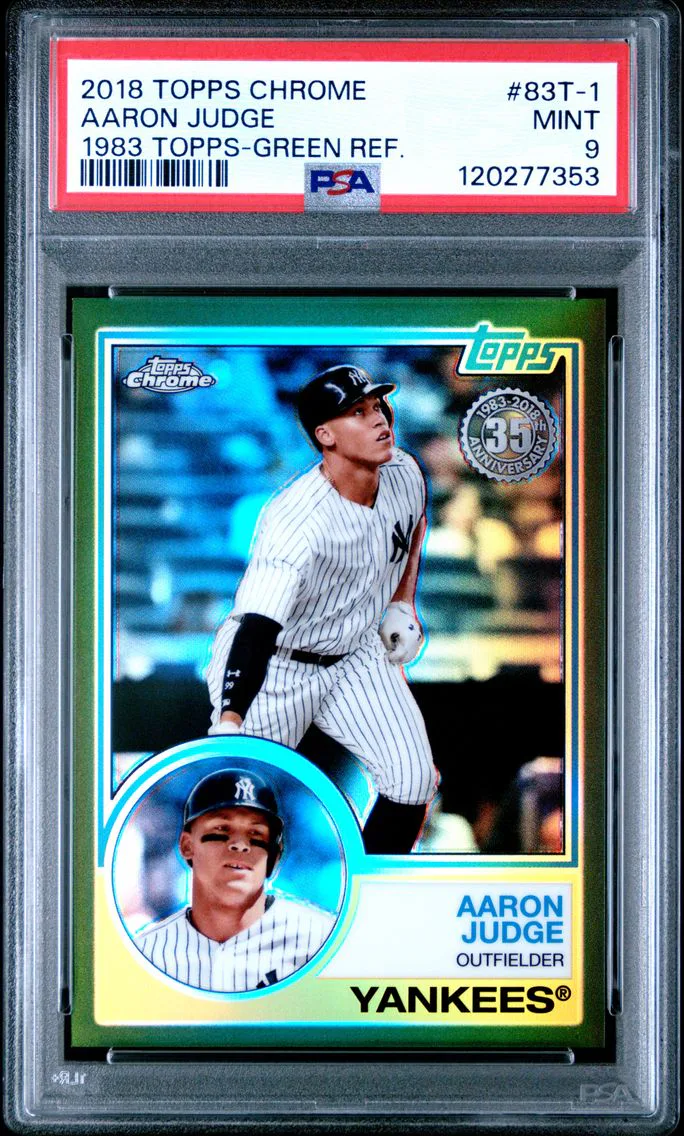 2018 #83T-1 Aaron Judge PSA 9 Topps Chrome 1983 Topps