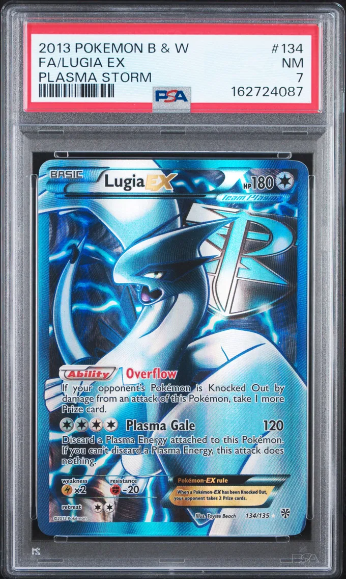 2013 #134 Full Art/Lugia EX PSA 7 Black & White Plasma Storm