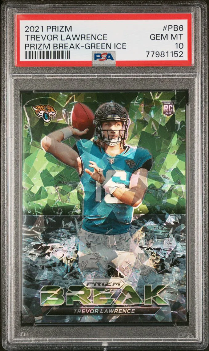 2021 #PB6 Trevor Lawrence PSA 10 Panini Prizm Prizm Break