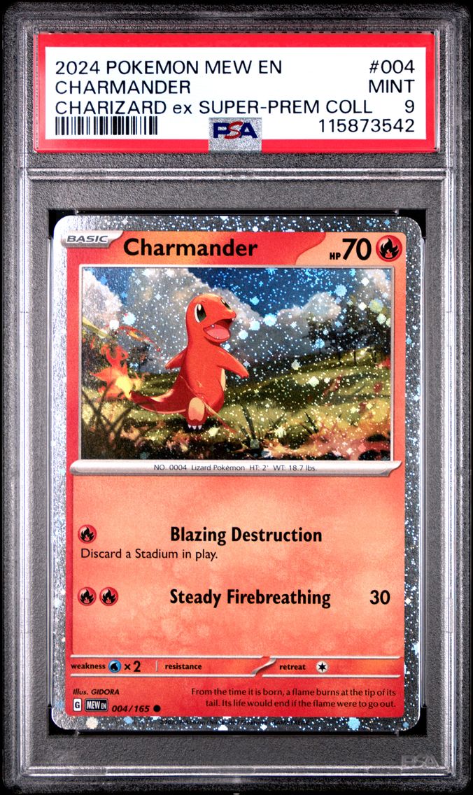 2024 #004 Charmander PSA 9 Mew EN-151 Pokemon