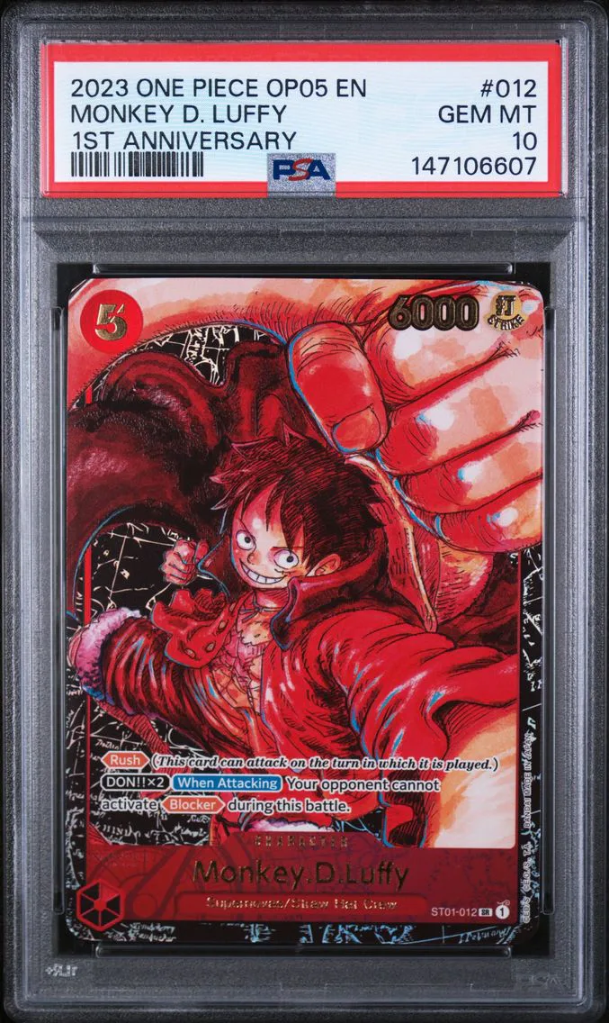 2023 #012 Monkey D. Luffy PSA 10 One Piece OP05-Awakening of the New Era