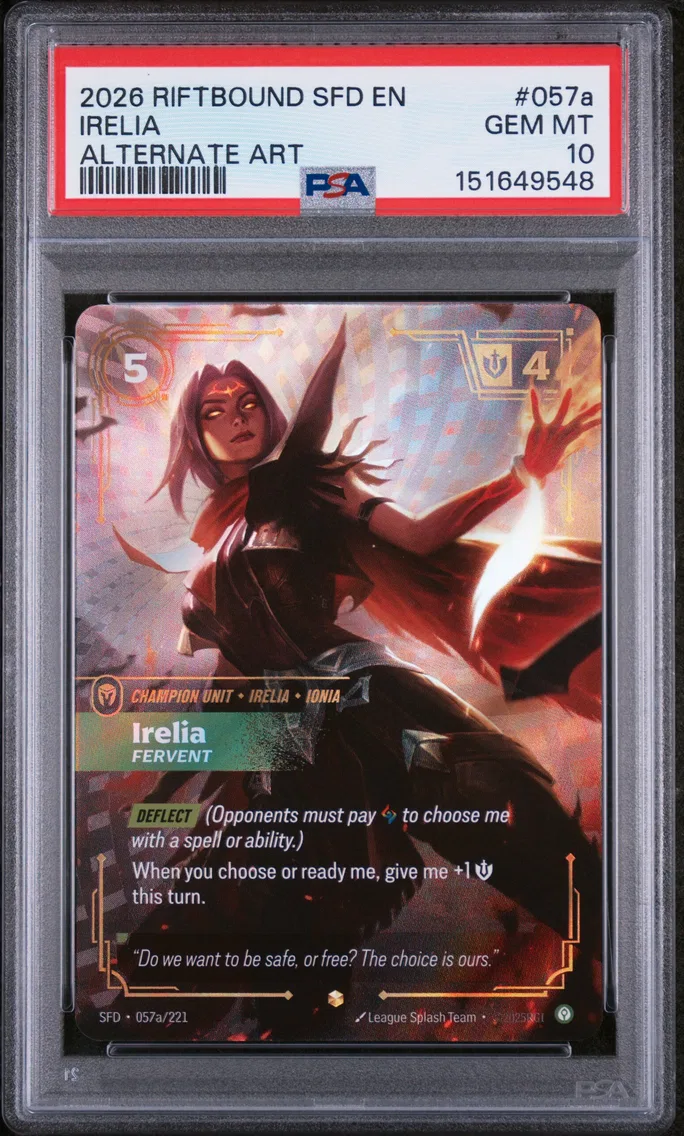 2026 #057a Irelia - Fervent PSA 10 Riftbound: League of Legends Sfd-Spiritforged