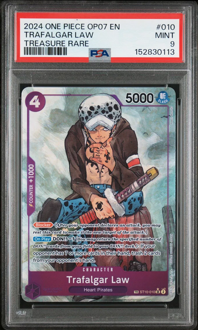 2024 #010 Trafalgar Law PSA 9 One Piece OP07-500 Years in the Future