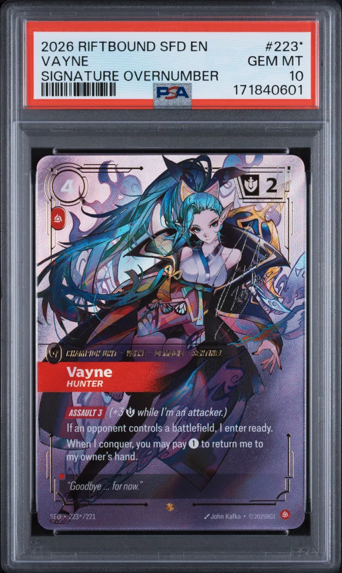 2026 #223* Vayne - Hunter PSA 10 Riftbound: League of Legends Sfd-Spiritforged