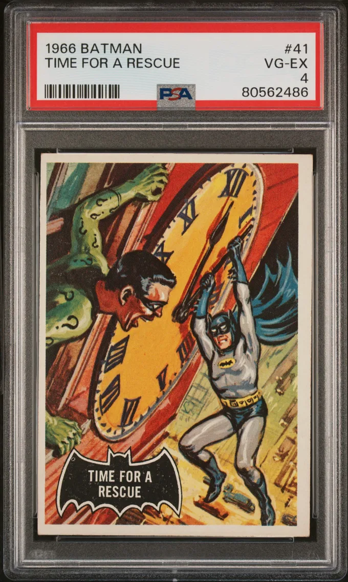 1966 #41 Time for A Rescue PSA 4 Topps Batman