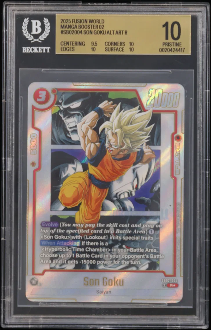 2025 #SB02004 Son Goku ALT ART R BGS 10 Dragon Ball Super Card Game Fusion World Manga Booster 02