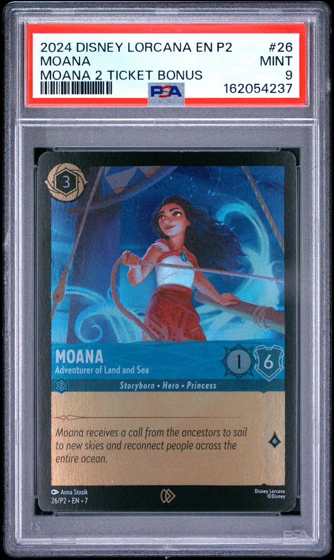 2024 #26 Moana - Adventurer of Land and Sea PSA 9 Disney Lorcana EN P2-Promo