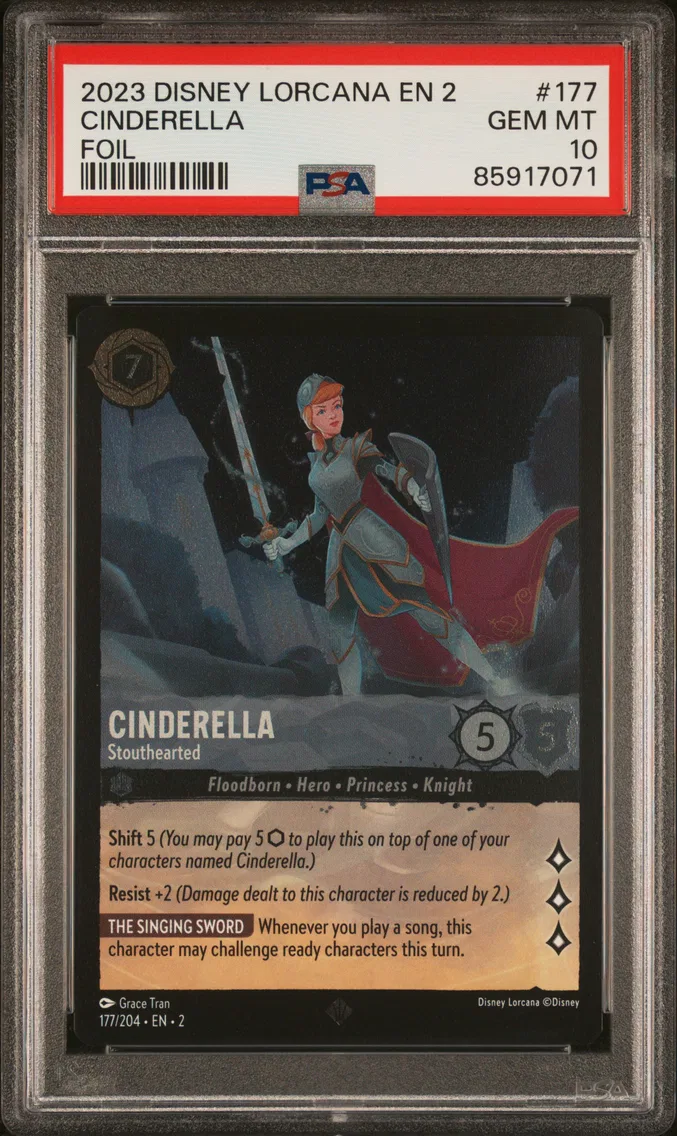 2023 #177 Cinderella - Stouthearted PSA 10 Disney Lorcana EN 2-Rise of the Floodborn