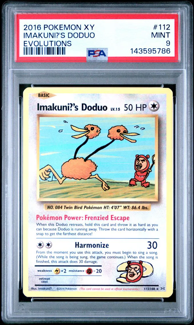 2016 #112 Imakuni?'s Doduo PSA 9 XY Evolutions