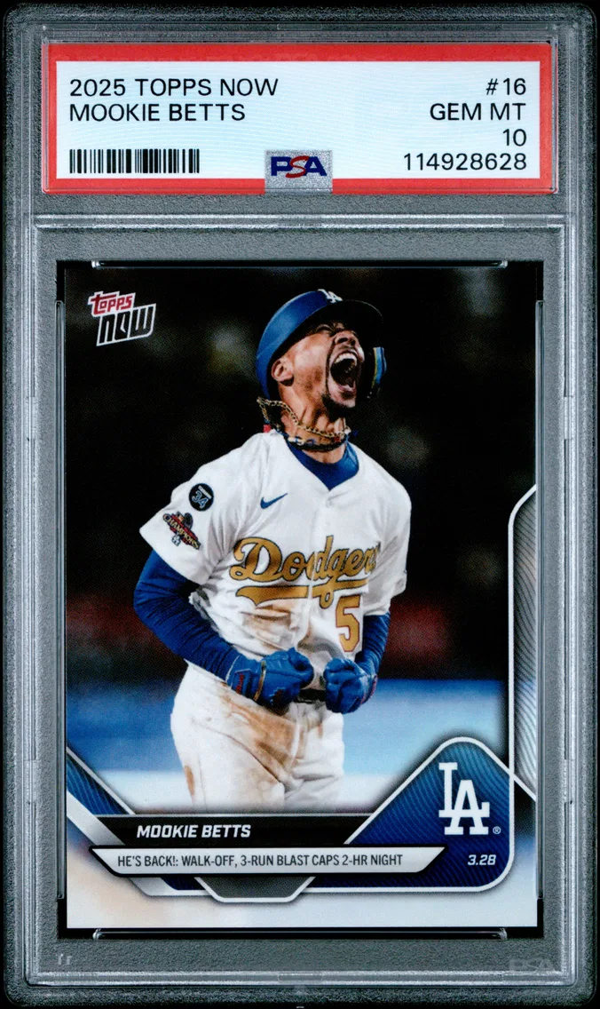 2025 #16 Mookie Betts PSA 10 Topps Now