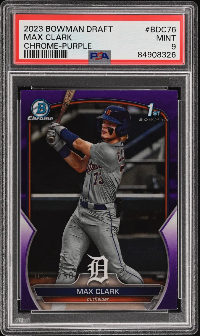 2023 #BDC76 Max Clark PSA 9 Bowman Draft