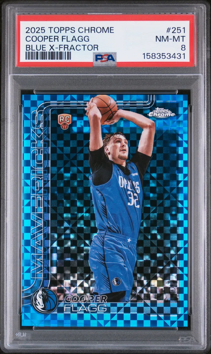 2025 #251 COOPER FLAGG PSA 8 Topps Chrome
