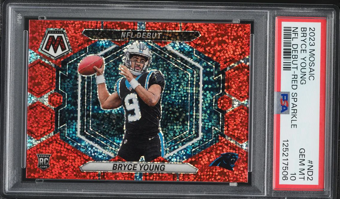 2023 #ND2 Bryce Young PSA 10 Panini Mosaic NFL Debut Football