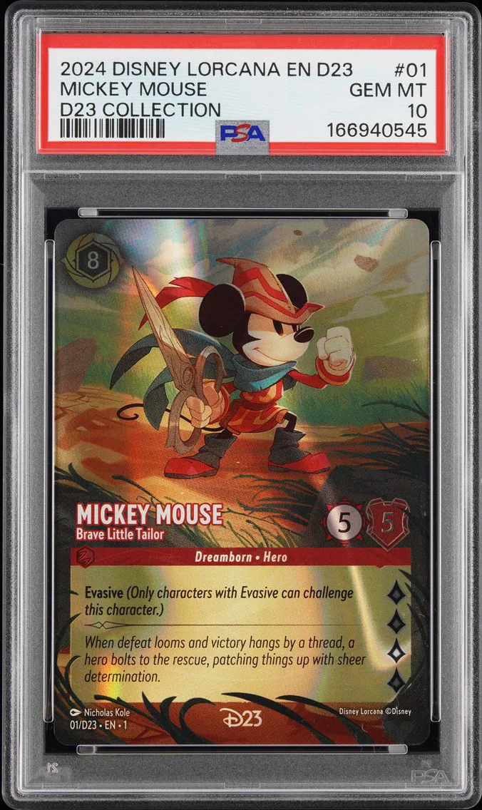 2024 #01 Mickey Mouse - Brave Little Tailor PSA 10 Disney Lorcana EN D23-D23 Expo Promo