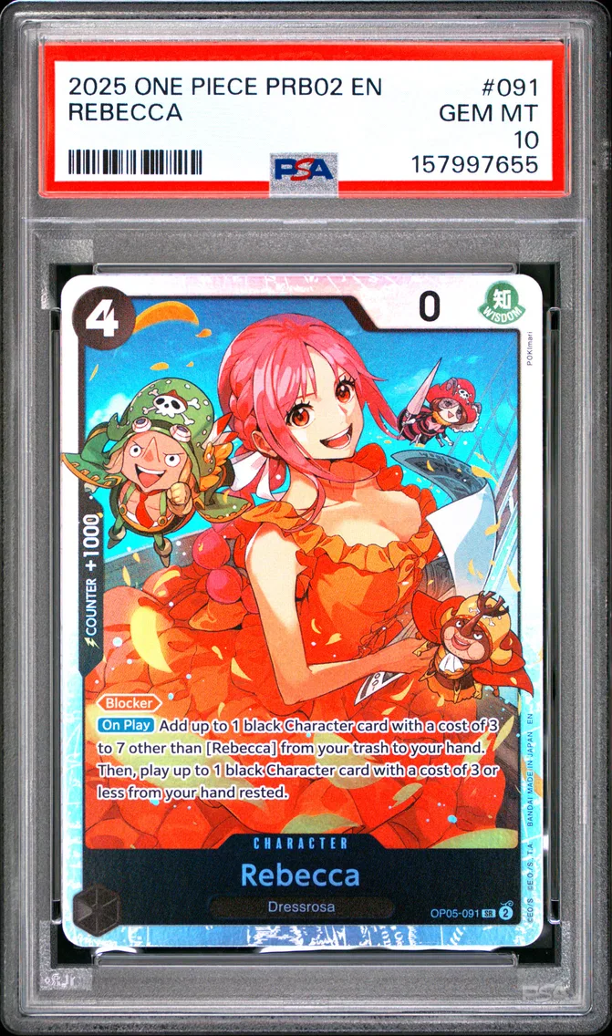 2025 #091 Rebecca PSA 10 One Piece PRB02-Premium Booster -One Piece Card the Best- Vol.2