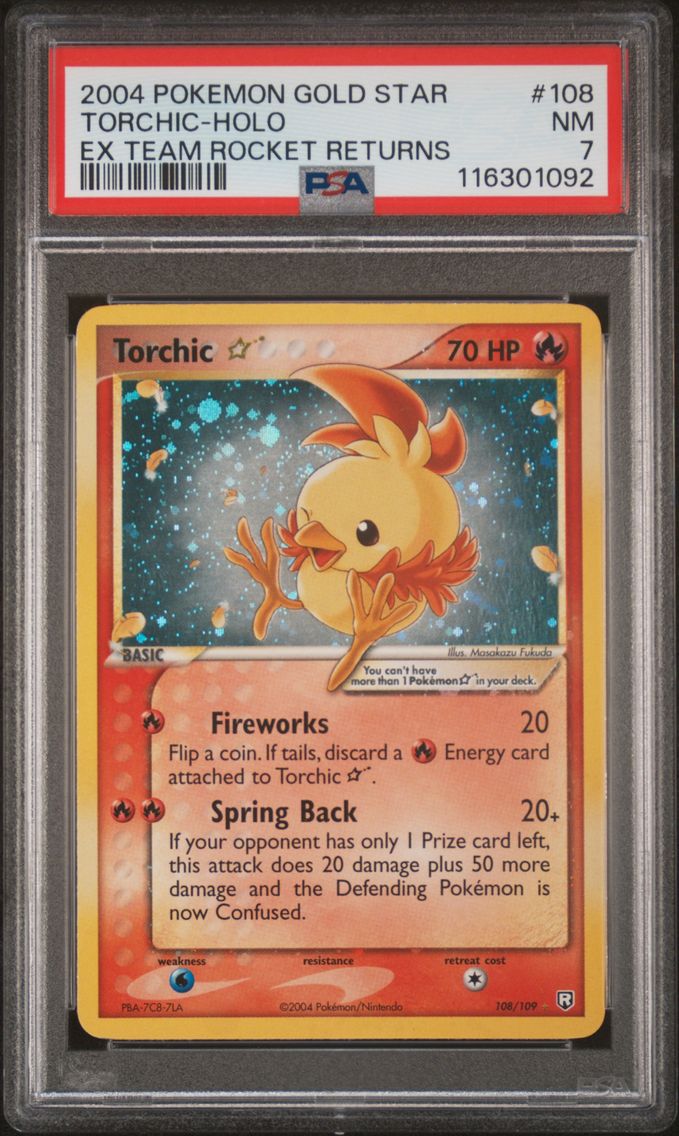2004 #108 Torchic-Holo PSA 7 EX