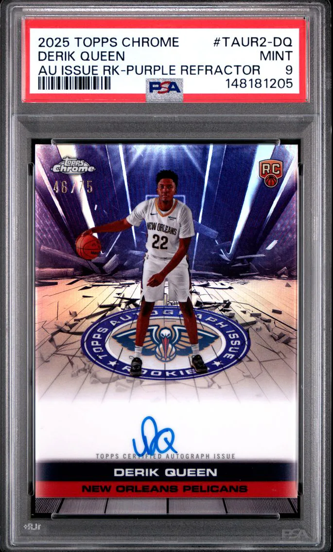 2025 #TAUR2-DQ Derik Queen PSA 9 Topps Chrome Autograph Issue Rookies