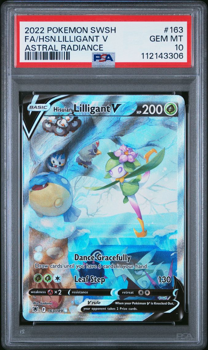 2022 #163 Full Art/Hisuian Lilligant V PSA 10 Sword & Shield Astral Radiance Pokemon