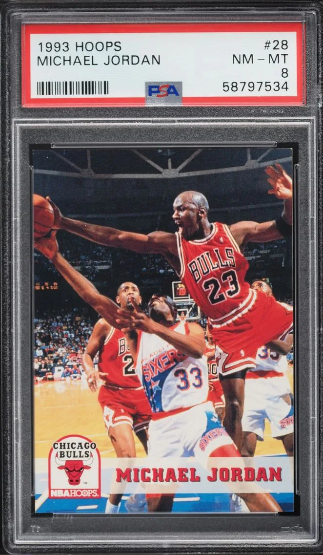 1993 #28 Michael Jordan PSA 8 Hoops