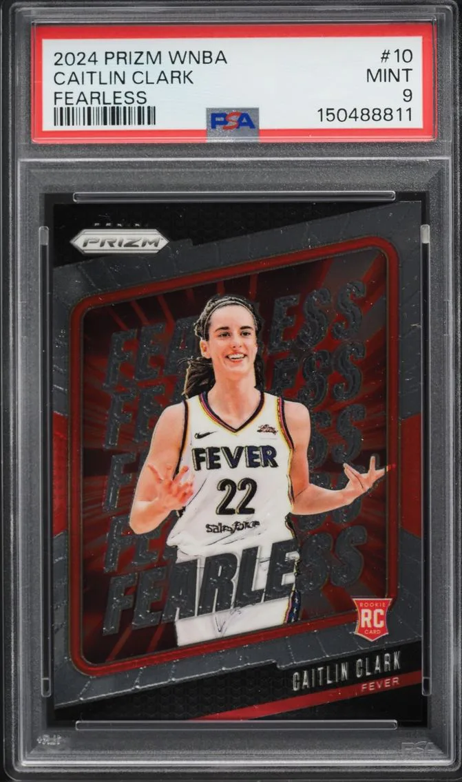 2024 Panini Prizm WNBA Fearless Caitlin Clark ROOKIE #10 PSA 9 MINT