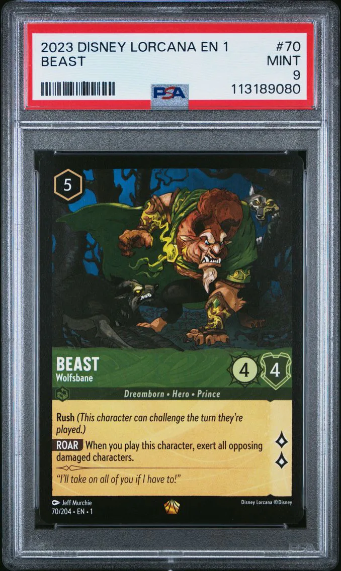 2023 #70 Beast - Wolfsbane PSA 9 Disney Lorcana EN 1-the First Chapter