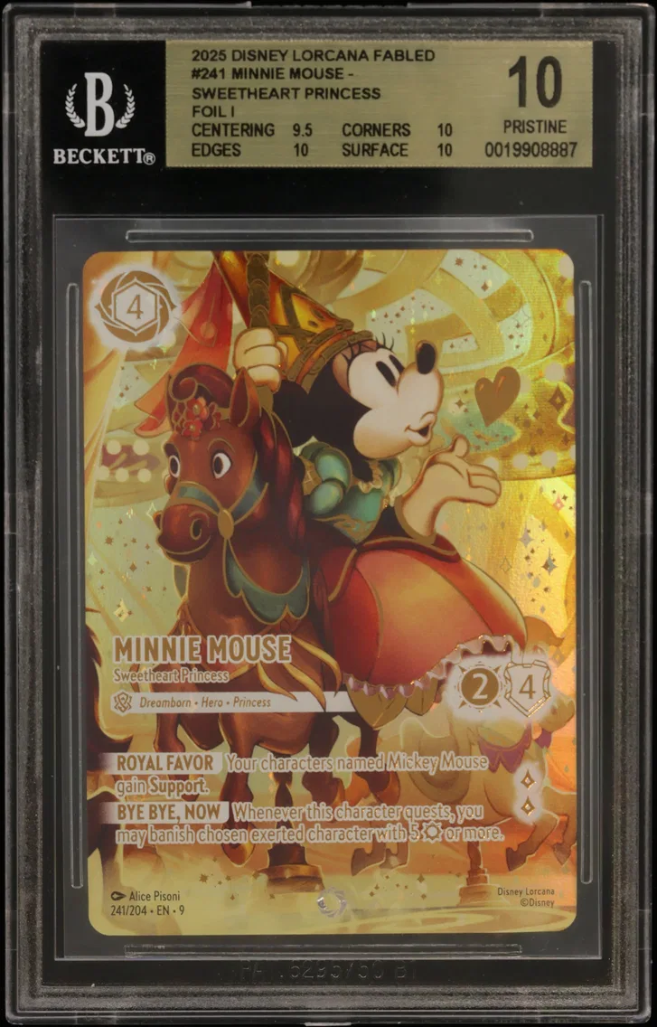 2025 #241 Minnie Mouse - Sweetheart Princess FOIL I BGS 10 Disney Lorcana TCG Fabled