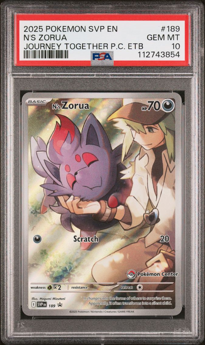 2025 #189 N's Zorua PSA 10 Svp EN-SV Black Star Promo Pokemon