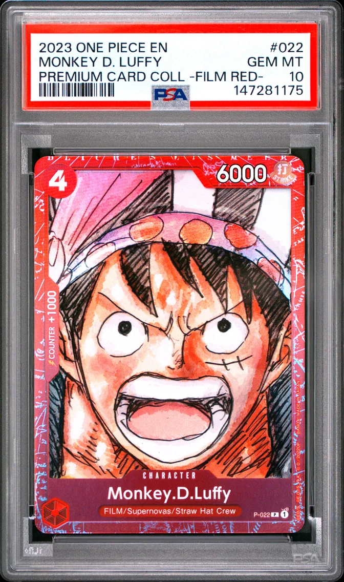 2023 #022 Monkey D. Luffy PSA 10 One Piece Premium Card Collection -One Piece Film Red-
