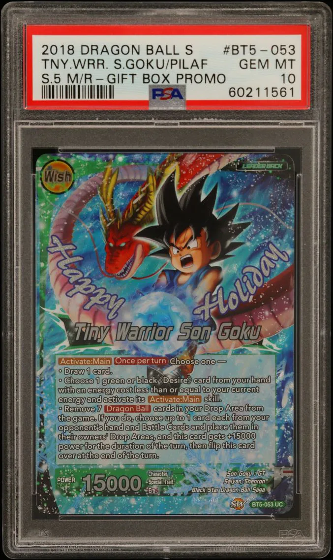 2018 #BT5-053 Pilaf/Tiny Warrior Son Goku PSA 10 Dragon Ball Super Card Game Series 5 Miraculous Revival