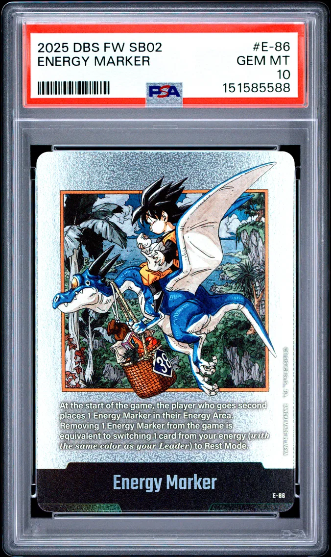 2025 #E-86 Energy Marker PSA 10 Dragon Ball Super Card Game Fusion World Manga Booster 02