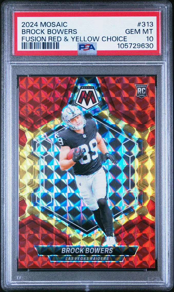 2024 #313 Brock Bowers PSA 10 Panini Mosaic