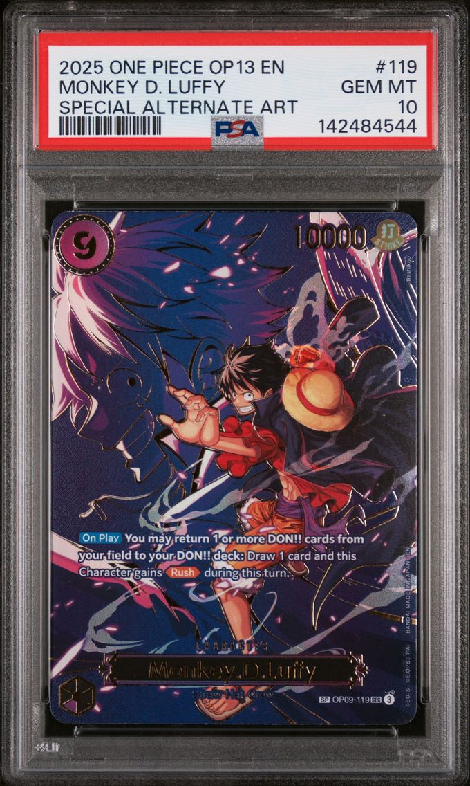 2025 #119 Monkey D. Luffy Special Alternate Art PSA 10 OP13-Carrying on His Will One Piece